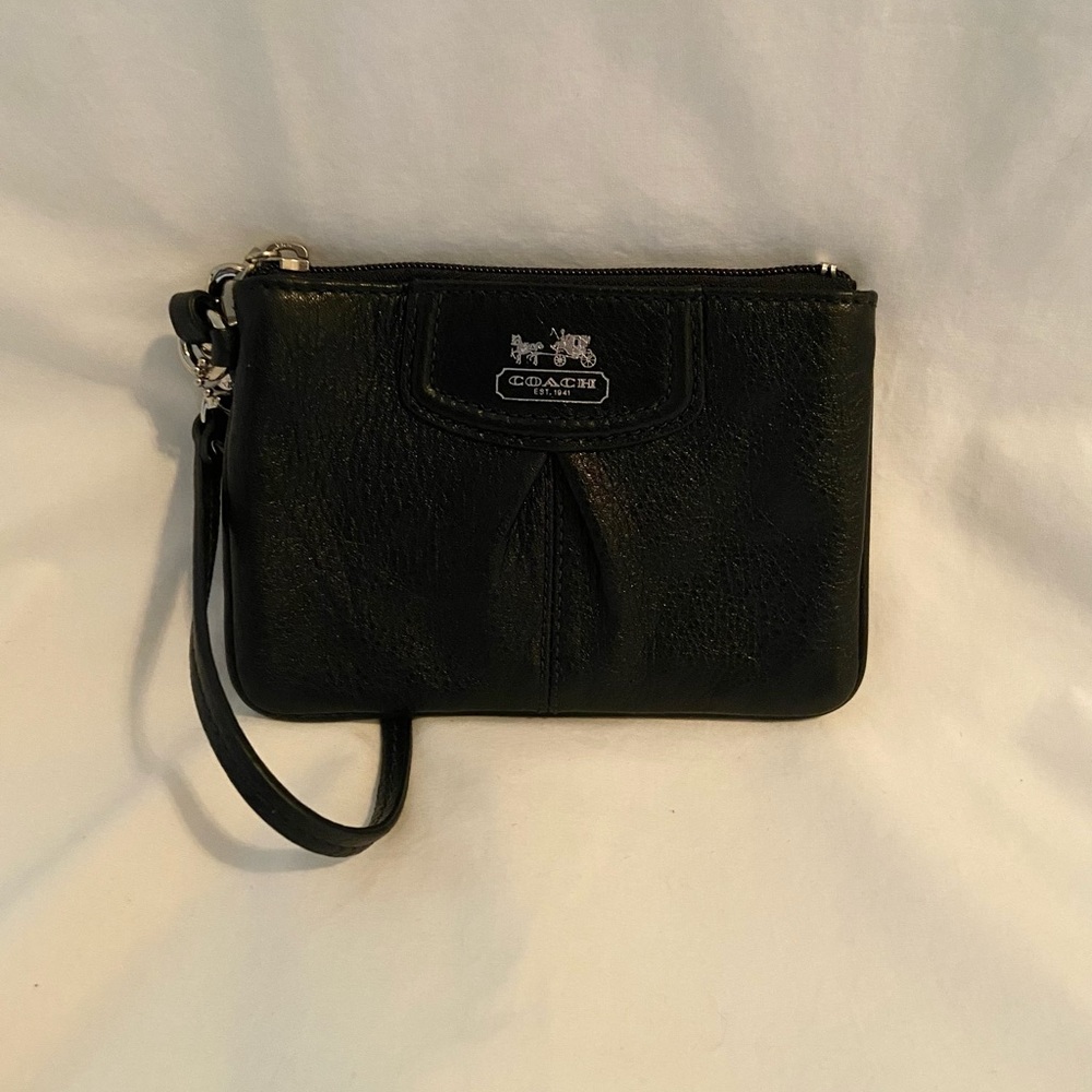 Coach Black Patent Wristlet